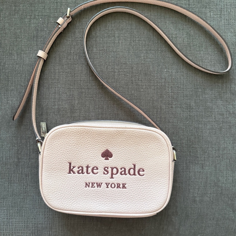 Kate Spade Pink Crossbody Bag Glitter Logo Camera bag
